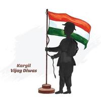 26 luglio kargil vijay diwas per lo sfondo del giorno della vittoria di kargil vettore