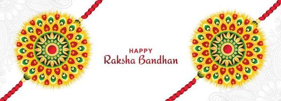 felice raksha bandhan su sfondo decorativo banner festival rakhi vettore