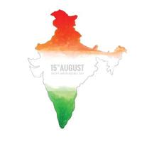 mappa del paese indiano con sfondo della carta del giorno dell'indipendenza vettore