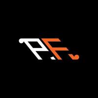 pf lettera logo design creativo con grafica vettoriale