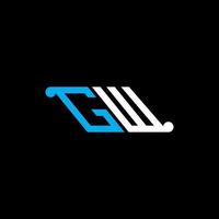 gw lettera logo design creativo con grafica vettoriale