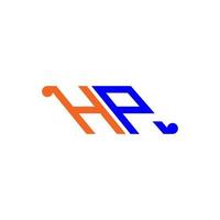 hp lettera logo design creativo con grafica vettoriale