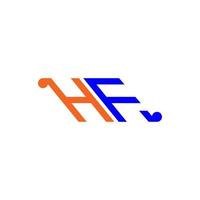 hf lettera logo design creativo con grafica vettoriale