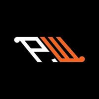pw lettera logo design creativo con grafica vettoriale