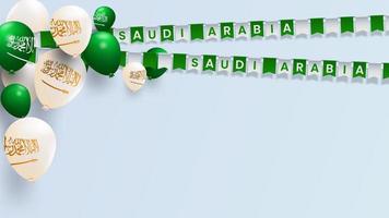 banner realistico della giornata nazionale dell'arabia saudita vettore