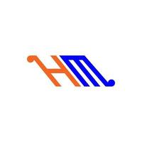 hm lettera logo design creativo con grafica vettoriale
