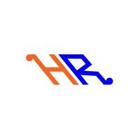 hr lettera logo design creativo con grafica vettoriale