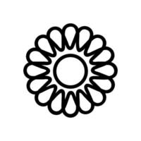 bella illustrazione del profilo vettoriale dell'icona del crisantemo