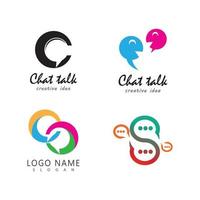 modello di logo di progettazione illustrazione vettoriale icona chat buble