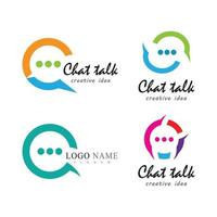 modello di logo di progettazione illustrazione vettoriale icona chat buble