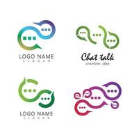 modello di logo di progettazione illustrazione vettoriale icona chat buble