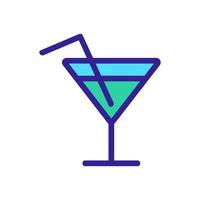 vettore icona cocktail. illustrazione del simbolo del contorno isolato
