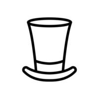 illustrazione del profilo di vettore dell'icona del cappello del cilindro