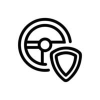 vettore icona protezione auto. illustrazione del simbolo del contorno isolato