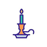vettore icona candela. illustrazione del simbolo del contorno isolato
