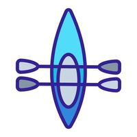 icona vettore singolo kayak. illustrazione del simbolo del contorno isolato
