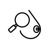 vettore dell'icona del torace del cancro. illustrazione del simbolo del contorno isolato