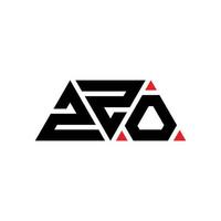 design del logo della lettera del triangolo zzo con forma triangolare. monogramma del design del logo del triangolo zzo. modello di logo vettoriale triangolo zzo con colore rosso. logo triangolare zzo logo semplice, elegante e lussuoso. zzo
