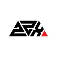 zzx triangolo logo design lettera con forma triangolare. zzx triangolo logo design monogramma. modello di logo vettoriale triangolo zzx con colore rosso. zzx logo triangolare logo semplice, elegante e lussuoso. zzx