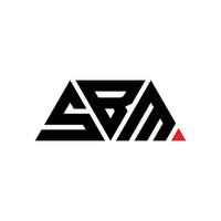 design del logo della lettera triangolare sbm con forma triangolare. sbm triangolo logo design monogramma. modello di logo vettoriale triangolo sbm con colore rosso. logo triangolare sbm logo semplice, elegante e lussuoso. sm