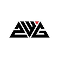 zwg triangolo lettera logo design con forma triangolare. zwg triangolo logo design monogramma. modello di logo vettoriale triangolo zwg con colore rosso. zwg logo triangolare logo semplice, elegante e lussuoso. zwg