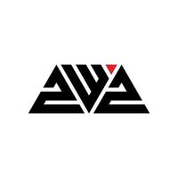zwz triangolo lettera logo design con forma triangolare. zwz triangolo logo design monogramma. modello di logo vettoriale triangolo zwz con colore rosso. zwz logo triangolare logo semplice, elegante e lussuoso. zwz