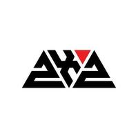 logo lettera triangolo zxz con forma triangolare. zxz triangolo logo design monogramma. modello di logo vettoriale triangolo zxz con colore rosso. zxz logo triangolare logo semplice, elegante e lussuoso. zxz