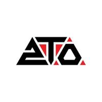 logo della lettera triangolare zto con forma triangolare. zto triangolo logo design monogramma. modello di logo vettoriale triangolo zto con colore rosso. zto logo triangolare logo semplice, elegante e lussuoso. zto