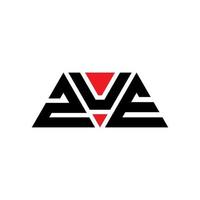 zue triangolo logo design lettera con forma triangolare. zue triangolo logo design monogramma. modello di logo vettoriale triangolo zue con colore rosso. logo triangolare zue logo semplice, elegante e lussuoso. zu
