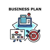 illustrazione a colori del concetto di vettore del business plan