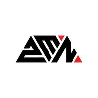 design del logo della lettera triangolare zmn con forma triangolare. zmn triangolo logo design monogramma. modello di logo vettoriale triangolo zmn con colore rosso. zmn logo triangolare logo semplice, elegante e lussuoso. zmn