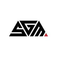 sgm triangolo logo design lettera con forma triangolare. monogramma di design del logo del triangolo sgm. modello di logo vettoriale triangolo sgm con colore rosso. logo triangolare sgm logo semplice, elegante e lussuoso. sg.m