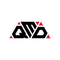 design del logo della lettera triangolare qmd con forma triangolare. monogramma di design del logo del triangolo qmd. modello di logo vettoriale triangolo qmd con colore rosso. logo triangolare qmd logo semplice, elegante e lussuoso. qmd