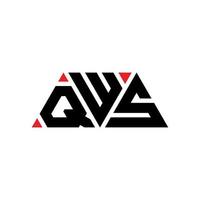 design del logo della lettera triangolare qws con forma triangolare. qws triangolo logo design monogramma. modello di logo vettoriale triangolo qws con colore rosso. logo triangolare qws logo semplice, elegante e lussuoso. qw
