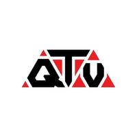design del logo della lettera del triangolo qtv con forma triangolare. qtv triangolo logo design monogramma. modello di logo vettoriale triangolo qtv con colore rosso. logo triangolare qtv logo semplice, elegante e lussuoso. qtv