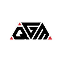 design del logo della lettera del triangolo qgm con forma triangolare. qgm triangolo logo design monogramma. modello di logo vettoriale triangolo qgm con colore rosso. logo triangolare qgm logo semplice, elegante e lussuoso. qgm