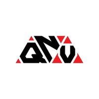 design del logo della lettera triangolare qnv con forma triangolare. qnv triangolo logo design monogramma. modello di logo vettoriale triangolo qnv con colore rosso. qnv logo triangolare logo semplice, elegante e lussuoso. qnv