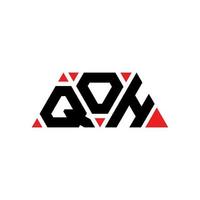 design del logo della lettera triangolare qoh con forma triangolare. qoh triangolo logo design monogramma. modello di logo vettoriale triangolo qoh con colore rosso. logo triangolare qoh logo semplice, elegante e lussuoso. eh