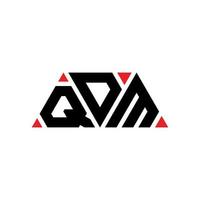design del logo della lettera triangolare qdm con forma triangolare. qdm triangolo logo design monogramma. modello di logo vettoriale triangolo qdm con colore rosso. logo triangolare qdm logo semplice, elegante e lussuoso. qdm