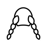 vettore icona treccia. illustrazione del simbolo del contorno isolato