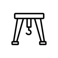 vettore icona costruzione gru. illustrazione del simbolo del contorno isolato