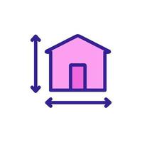 illustrazione del contorno vettoriale dell'icona del design per la casa