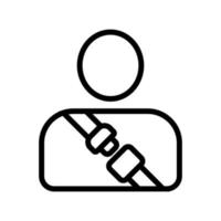 vettore icona cintura di sicurezza. illustrazione del simbolo del contorno isolato