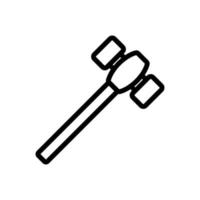 vettore icona martello da fabbro. illustrazione del simbolo del contorno isolato