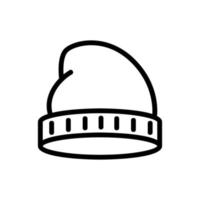 illustrazione del profilo di vettore dell'icona del berretto del calzino