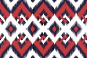 modello senza cuciture etnico azteco ikat. tradizionale a strisce tribali. design per sfondo, moquette, carta da parati, abbigliamento, avvolgimento, batik, tessuto, illustrazione vettoriale. stile ricamo. vettore