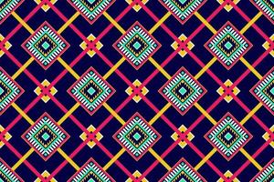 modello senza cuciture etnico geometrico tradizionale. design per sfondo, moquette, carta da parati, abbigliamento, confezionamento, batik, tessuto, vettore, illustrazione, ricamo. vettore