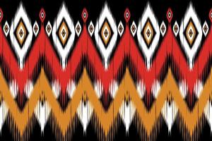 stile nativo ikat. motivo etnico geometrico. a strisce tribali. design per sfondo, illustrazione, tessuto, batik, abbigliamento, confezionamento, carta da parati, moquette, ricamo vettore