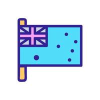 l'icona della bandiera dell'australia è un vettore. illustrazione del simbolo del contorno isolato vettore