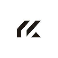 lettera rk vettore di logo lineare geometrico semplice